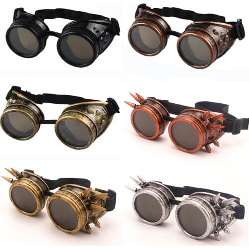 Steampunk Motorcycle glasses retro riding goggles sunglasses Gothic Style Driver Goggles Protective Glass for CosplayDecorations