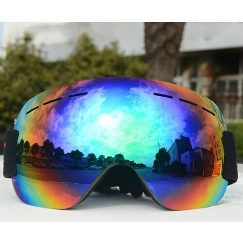 Frameless Ski Snowboard Goggles Windproof Anti Fog UV Protection With Adjustable Elastic Head Band Motorcycle Glasses Eyewear