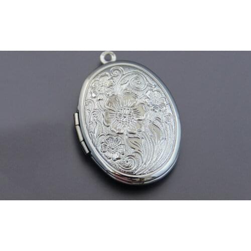 Wholesale 20pc/lot DIY Lotus Photo Box Stainless Steel Charms Locket Pendant Jewelry Making Family Memories Women Festival Gift