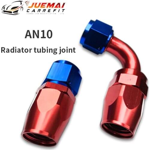 AN10 0° 90° fuel hose fitting adapter pipe joint oil cooler oil pipe stainless steel joint auto parts AN10 hose end fittings