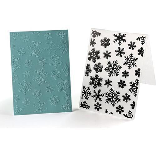 Snowflake Plastic Embossing Folder Stencil for Scrapbooking DIY Photo Album Decorative Embossing Folder Template Craft