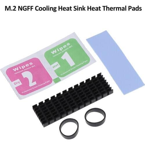 1Set Heatsink Heat Dissipation Radiator M.2 NGFF Cooling Heat Sink Heat Thermal Pads for M.2 NGFF 2280 PCI-E NVME SSD
