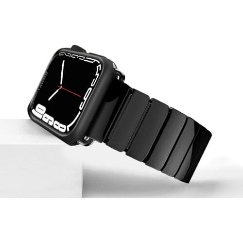 Ceramic Watch strap for Apple Watch band 42mm 44mm 38mm 40mm Series 1 2 3 4 5 iWatch strap Butterfly buckle bracelet belt