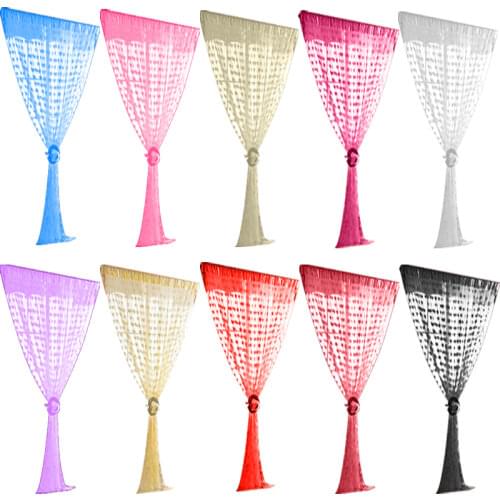 Colorful Romantic Love Pattern Line String Curtain Window Door Sheer Curtain For Living Room Home Decoration 100CM*200CM#233755