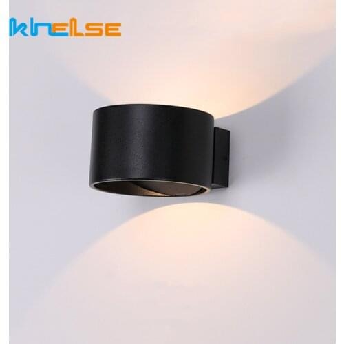 Modern Round Ring LED Wall Lamps Up Down Aluminium 5W Bedroom Sconce Bedside Corridor Living Room Home Decor Wall Lights Fixture