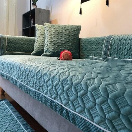Plush Winter Warm Decorative Sofa Cases Sofa Covers for Living Room L Shape Sofa Corner Couch Cover Slipcovers 1/2/3/4 Seat Dec