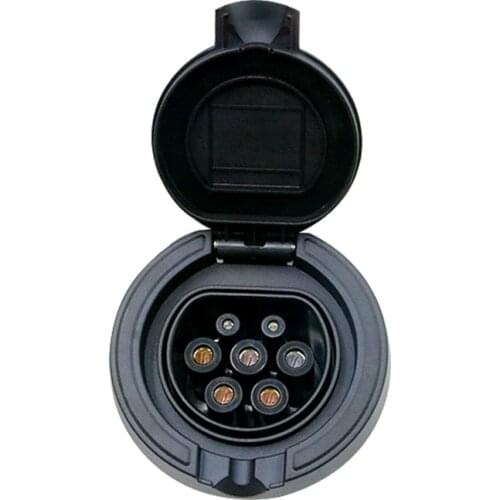 AC Charging Socket 4 Point Fixed Electric Car Vehicle Cable Holder Type2 EV Charger Station End