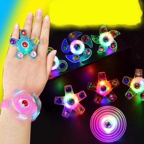1Pc Fidget Spinner Light Up Ring Stress Relief Fidget Toys Supplies Party Favors