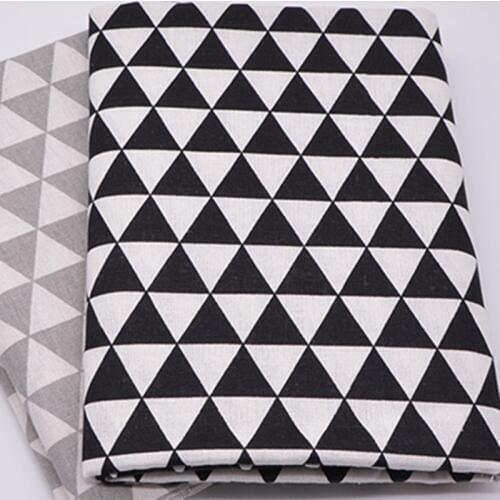100x150cm Cotton Black and white Triangle Fabric Cloth Handmade Sewing Patchwork Sofa Pillow Cover Curtain Tablecloth Bag Wallet