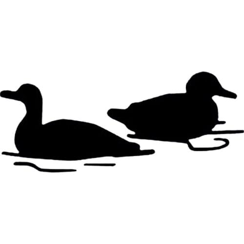 17cm*7cm Personalized Swimming Duck Silhouette Car Sticker Pvc Cute Fun Fashion Waterproof Decals Can Be Customized Color