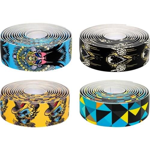 2 Rolls Bike Handlebar Tape Non-Slip EVA Cycling Handle Warps With End Plugs Shock-absorbing For Mountain Road Bike Bicycle