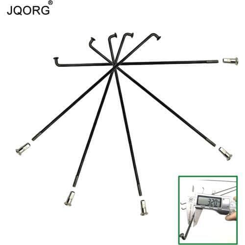 20 Pieces A Lot Diameter 3.21 mm 10 K Electric Bike Spokes 304 Stainless Steel Material Black Color Spokes With Brass Nipples