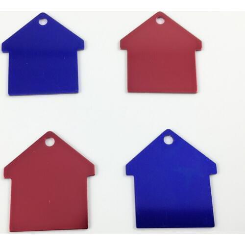 200pcs/lot Mini House Tag Pet Tags Custom Engraved ID Tag Dog Tag Cat Quality Free Shipping