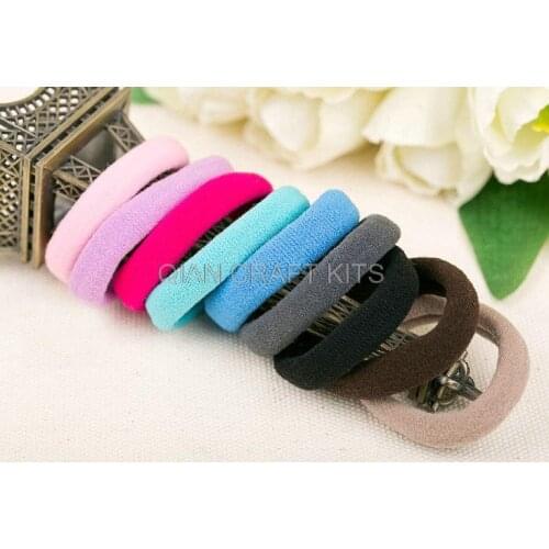 250pcs Seamless soft Stretchy Band Hair Tie Holder Ponytail Holder assorted colors bulk sale