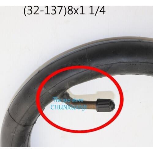 32-137)8X1 1/4 Scooter Inner Tube 1pc 8 Inch tire With Bent Valve Suits A-Folding Bike Electric / Gas Scooter Tube