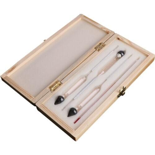 Hydrometer Tester Tools Set Alcoholmeter Alcohol Wine Concentration Meter Thermometer hydrometer alcohol Tools