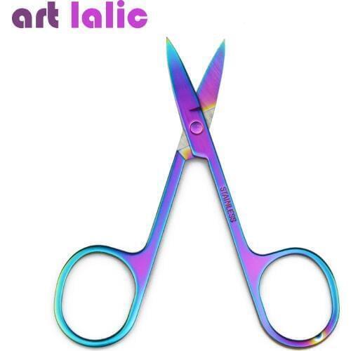 Artlalic 1PC Stainless Steel Eyebrow Trimmer Scissors Professional Eye Brow Shaver Knife Hair Removal Beauty Makeup Tools