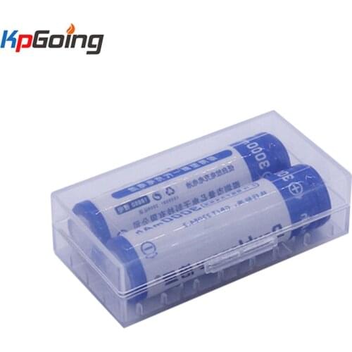 1pc White Transparent Plastic Battery Case Holder Storage Box For 18650 CR2 16340 Battery Container Bag Case Organizer Box Case