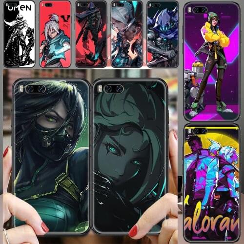 Valorant Game Phone case For Xiaomi Mi Max Note 3 A2 A3 8 9 9T 10 Lite Pro Ultra black trend Etui art hoesjes luxury coque soft