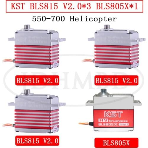 KST BLS815V2.0 805X Digital Brushless High Pressure Helicopter Standard Swash Plate Tail Steering Gear for RC Helicopter 550-700