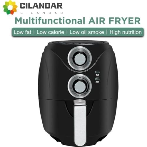 1200W Multifunctional Smart 3.2L Air Fryer Fried Chicken Wings French Fries Baked Salmon Bread Pizza Low Fat and Low Calorie