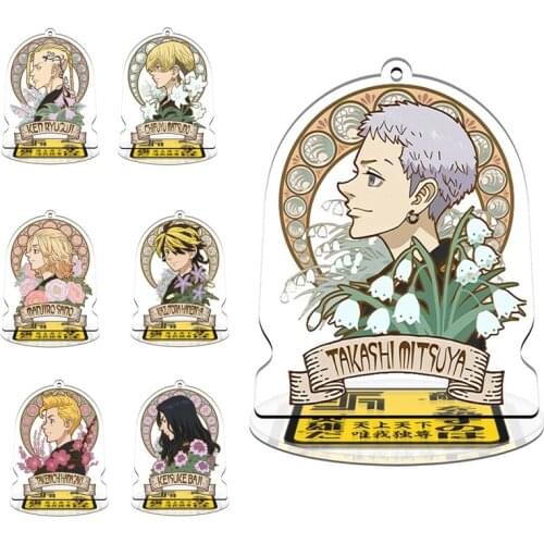 Anime Tokyo Revengers Figures Acrylic Stand 10CM Manjiro Ken Takemichi Hinata Atsushi Desk Model Table Plate Action Decoration