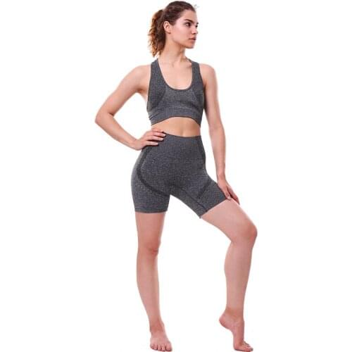 Yoga Sets Women Gym Sports Set Elastic Sports Hight Waist Leggings Sportswear Workout Sets Women Yoga Sets Women Gym Sports Set