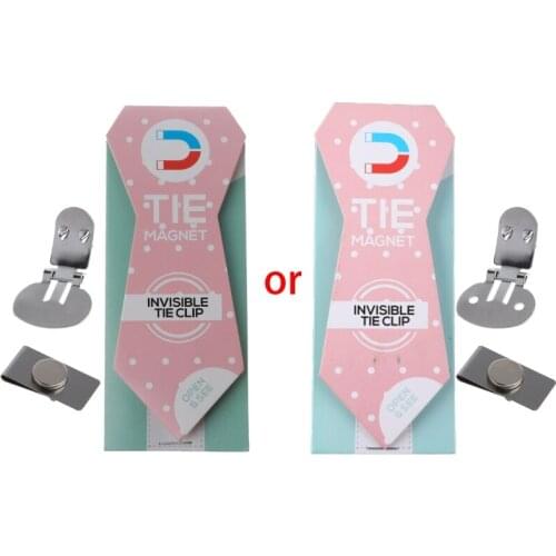 Magnetic Tie Clip Invisible Mens Suit Jacket Stainless Steel Magnetic Lapel Pin R2LE