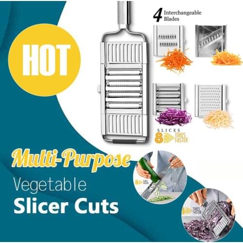 Multifunction Vegetable Slicer Kitchen Gadgets Stainless Steel Multi Blade Adjutsable Grater Cutter Potato Peeler Shredders Fast