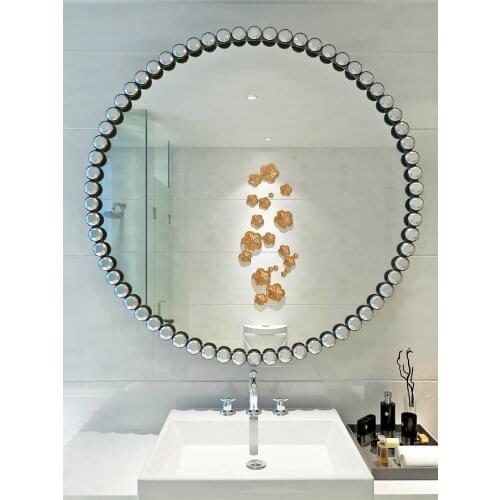 Nordic Round Bathroom Mirror Dressing Mirror Living Room Decoration
