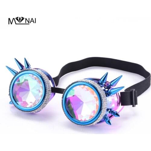 Goggles Welding Rivets Dazzling Colorful Halloween Glasses Fashion Vintage Steampunk Goggle Gothic Accessories Travel