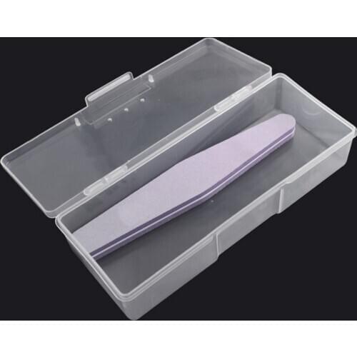 1pcs Empty Plastic Rectangle Storage Box For Nail Tool Drill Bit Tweezer Brush Pen Files Makeup Case Display Container organizer