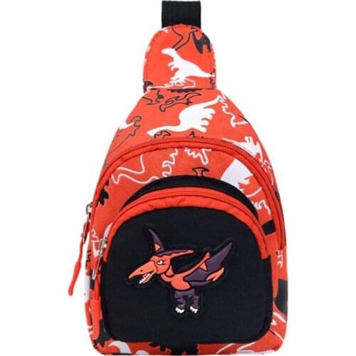 Portable Childrens Shoulder Bag Boys Girls Lovely Dinosaur Chest Bag Fashion Crossbody Phone Pouch