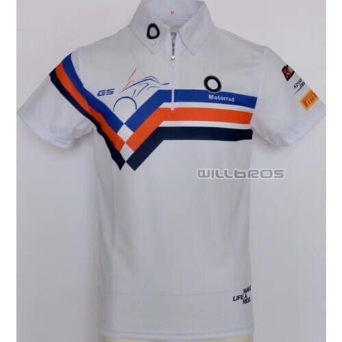 Motorcycle Quick Dry Polo Shirt For BMW Motorrad Motocross Mountain Bicycle Riding White Summer Short Sleeve T-shirt