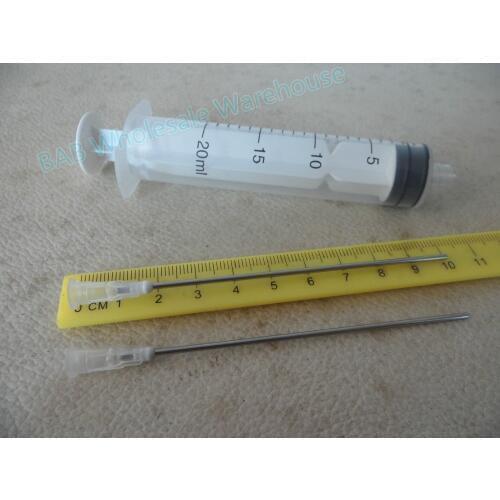 20ml Luer lock syringe + 16G 10cm long Blunt Tip Fill syringe dispensing Needle For Liquid Dispenser Adhesive Glue ink refilling