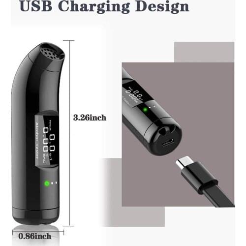 Alcohol Tester for Checking Drunk Driving and Blowing Gas Detector Alcohol Tester Traffic Police Home Alcohol Tester