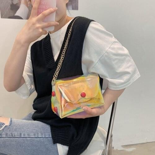 Transparent Laser Square Crossbody bag Summer New High Quality Womens Designer Handbag Chain Shoulder Beach Messenger Bag
