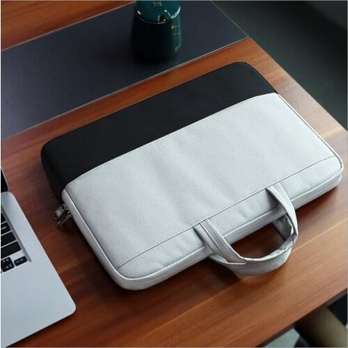 13.3 14.1-15.4 Laptop Bag Waterproof Polyester Color Block Apple Briefcase Huawei Pro Notebook Handbag