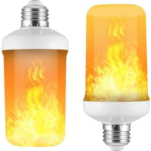 E27 LED Dynamic flame effect light bulb Multiple mode Creative corn lamp E14 Decorative lights For bar hotel restaurant party
