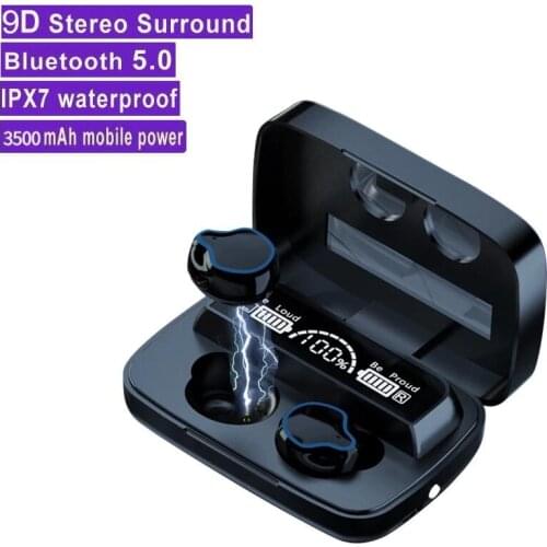 TWS Bluetooth-compatible Earphones 2200mAh Charging Box Wireless Headphone Stereo Sports Waterproof Earbuds Headsets With Mic