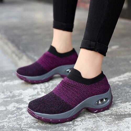 Women Tennis Shoes 2020 Female Gym Sport Shoes Stability Breathable Mesh Air Cushion Thick Sole Trainers Women Tennis Shoes