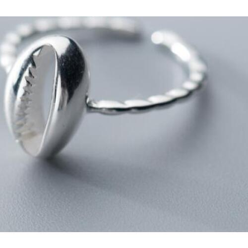 1pc 100% Authentic REAL.925 Sterling Silver conch Adjust Rings GTLJ1605