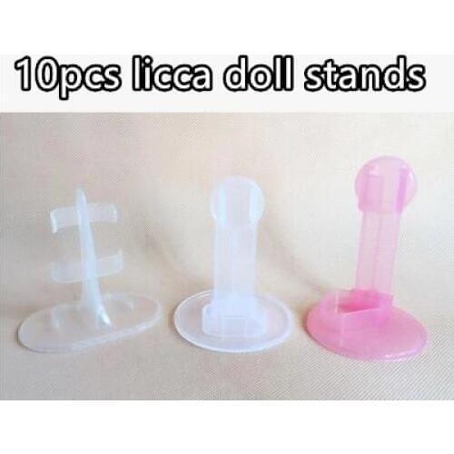 10pcs licca doll stands clear transparent doll display holder wholesale special offer