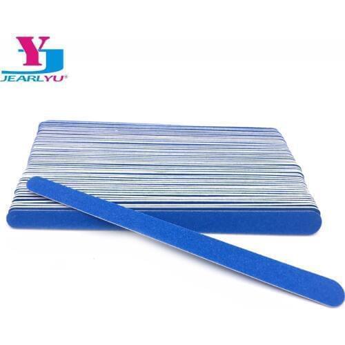 Nail File 100 pcs/lot Limes A Ongle Professionnelles Wooden Nail Files 180/240 Grit Blue Nails Buffer Kit Unhas Gel Polish Tools