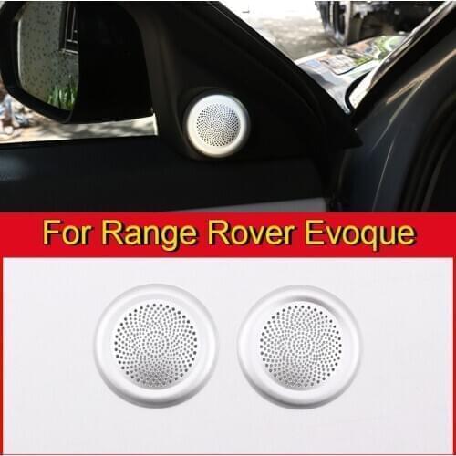 For Land Rover Range Rover Evoque L551 2019-2020 Aluminum Alloy Silver Tweeter Speaker Cover Trim Car Interior Accessories 2 Pcs