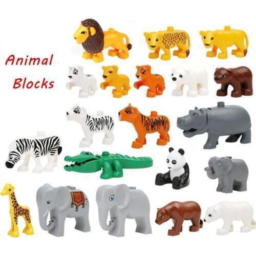 2017 NEW Building Large Particles Blocks Toys Animals DIY The Zoo Set Brick Set Enlighten Child Gift Compatible