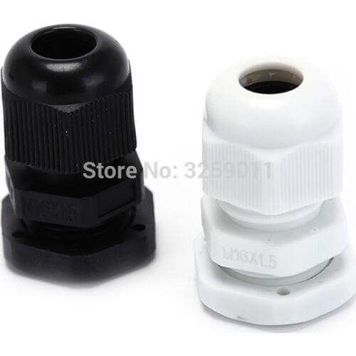 28PCS Cable Gland Nylon PA Waterproof Adjustable 3-50mm Cable Connectors Joints With Gaskets Assortment kit M12 M18 M20 M22 M16