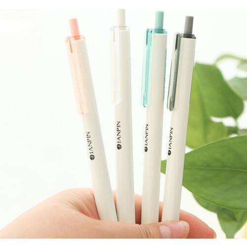 3pcs BZNVN Office Accessories simple 0.5mm neutral pen pen press type student stationery office small fresh pen