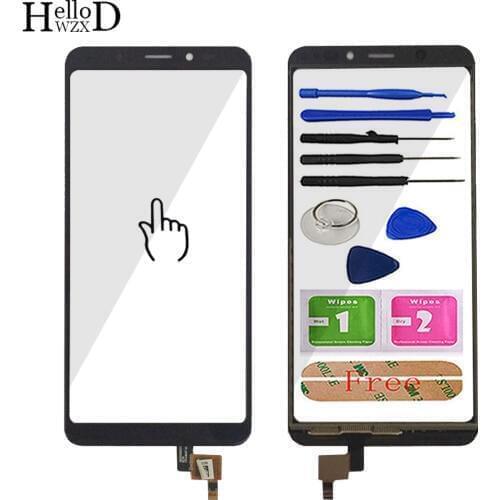 5.7'' Mobile Phone Touch Glass TouchScreen For Wiko View Touch Screen Glass Digitizer Panel Lens Sensor Tools Free Adhesive