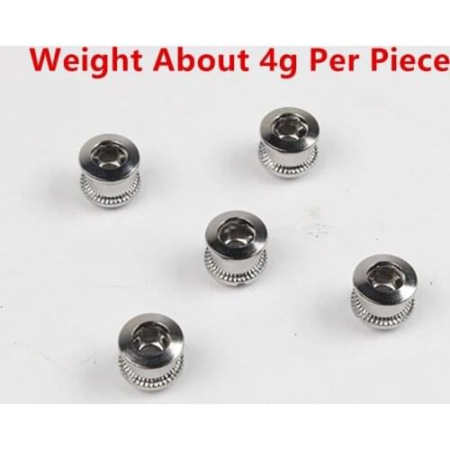 5pcs MTB Road Bike Crankset Screws Single Disk Double Disks 6.5mm 8.5mm Length High-strength Steel Material Chainwheel Nails